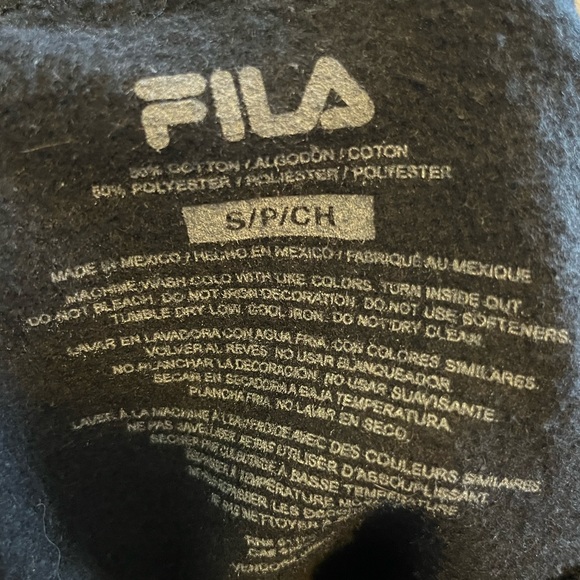 Black FILA Cropped Hoodie! Gently Used, Good Condition! Size Small! - Picture 3 of 3